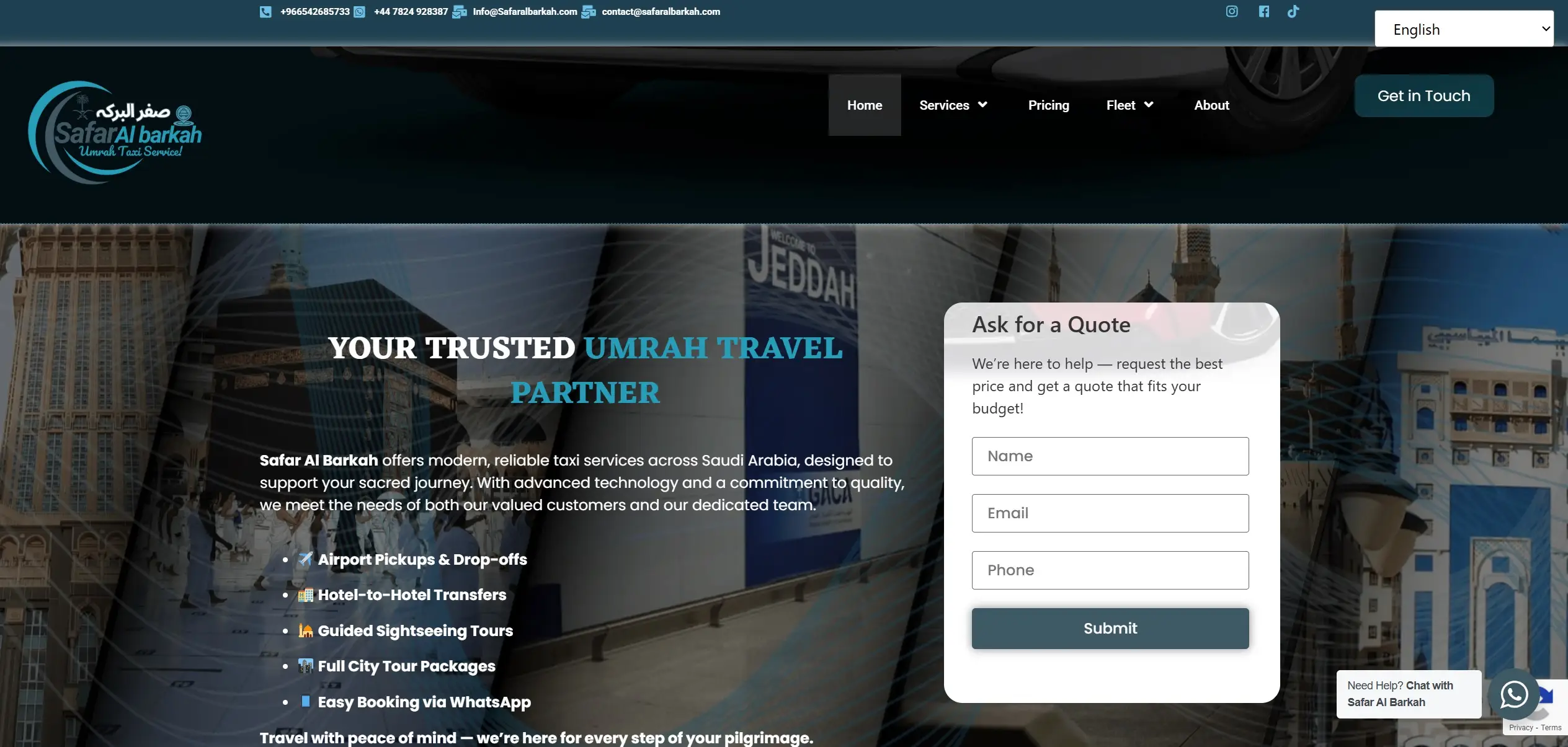 Safar Al Barkah – Online Taxi/Car Booking