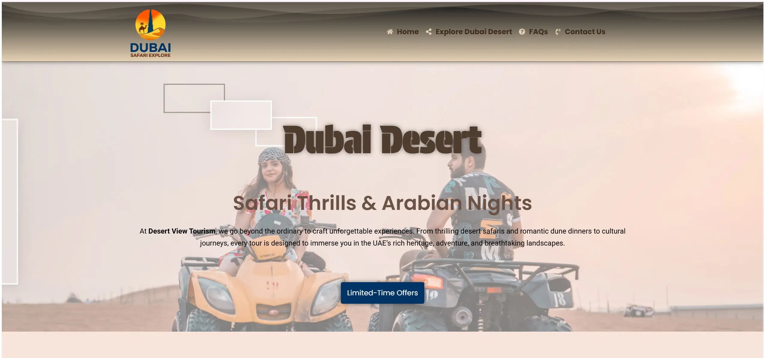 Dubai Safari Explore – Tourism Website