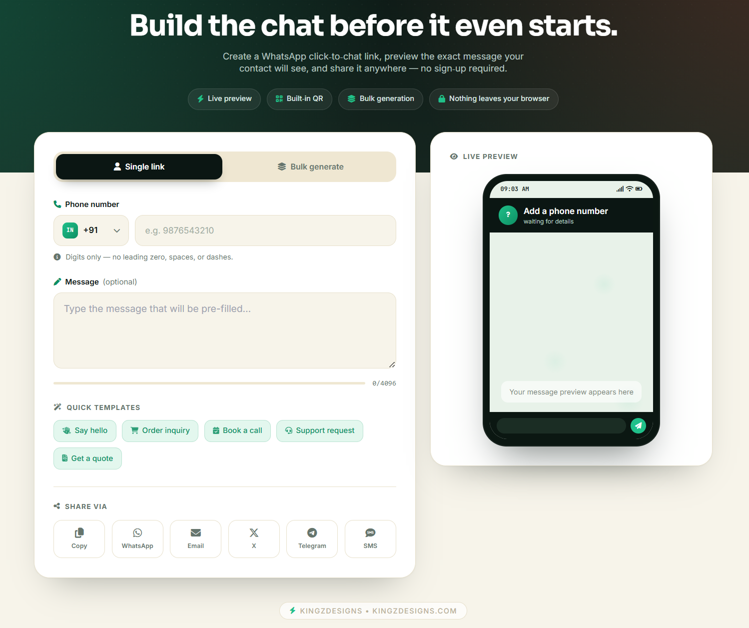 WhatsApp Link Generator Post